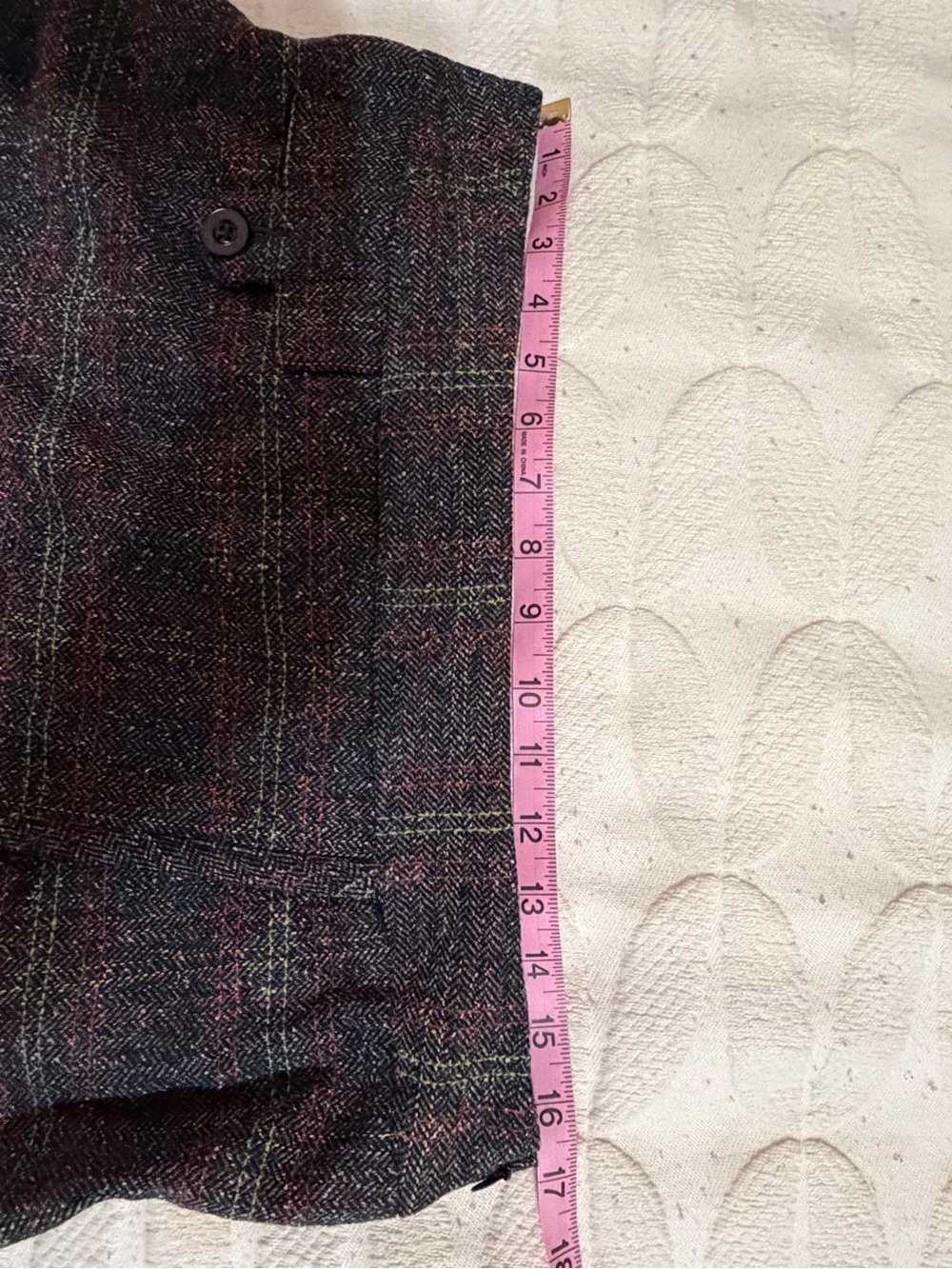 Excellent condition vintage Liz Claiborne Gray Plaid Wool Jacket & Skirt size 12 - Picture 15 of 16